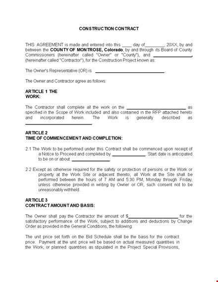 contract template for contractors: owner shall benefit template