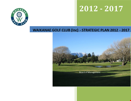 strategic golf club marketing plan for course and green template