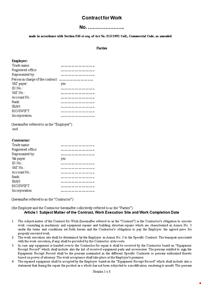 contract work pdf template