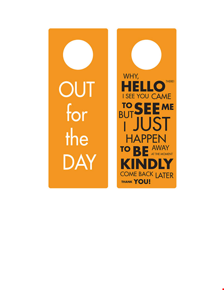 create eye-catching door hanger templates | customize and print template