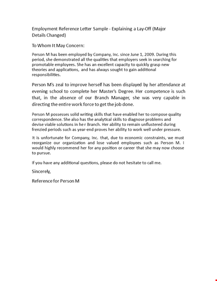 employment reference letter pdf template