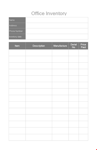 office inventory management - streamline your business with efficient tracking and reporting template