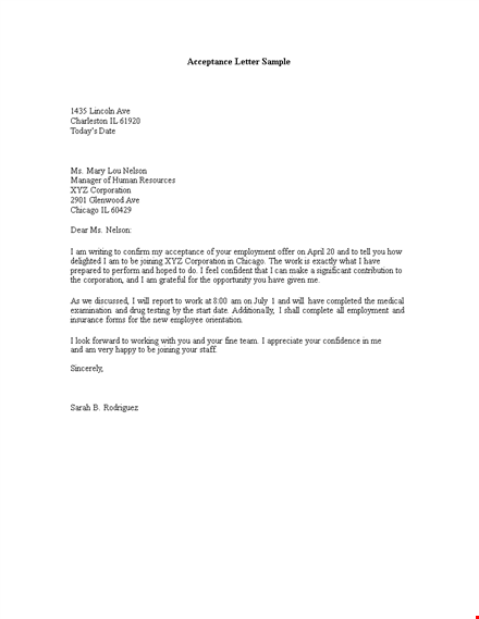 thank you letter for job offer - expressing gratitude to nelson corporation template