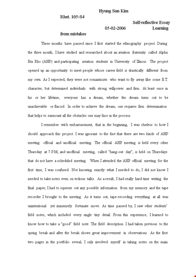 self reflective essay template - create a meaningful meeting of minds with aviation template