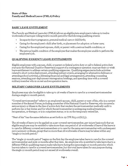 fmla policy template