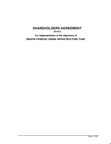 shareholders agreement template: download pdf for company agreement. parties shall adhere template
