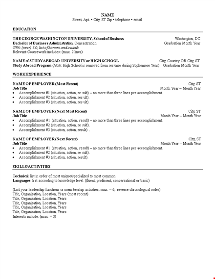 best business resume format: boost your career with proven results in action-packed situations template