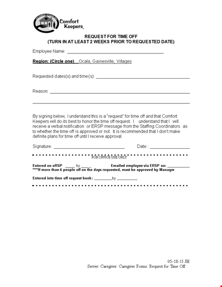 time off request form template - requested time off request form template