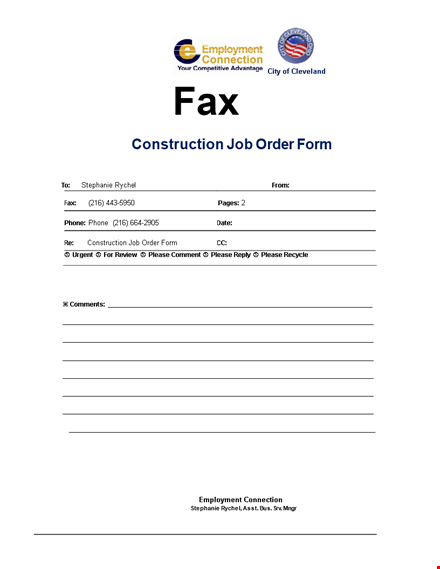 construction job order: find the perfect match | phone stephanie rychel template