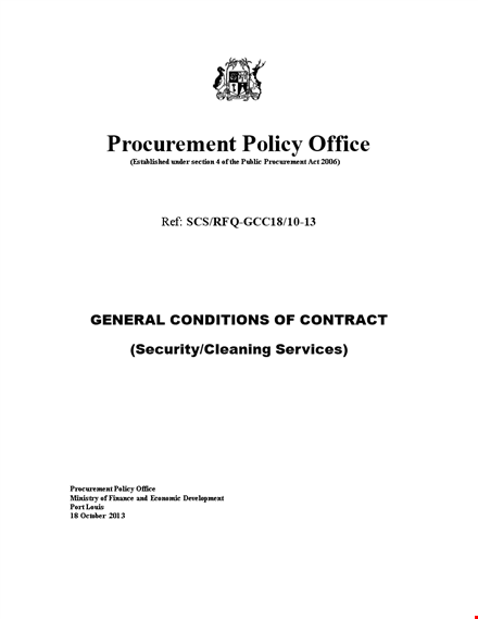 general conditions of cleaning contract free doc template template