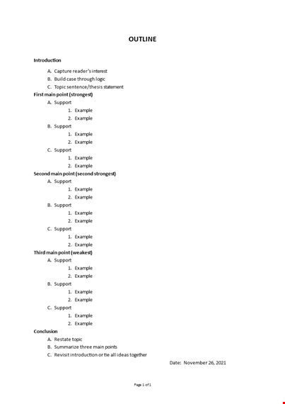 outline formats template