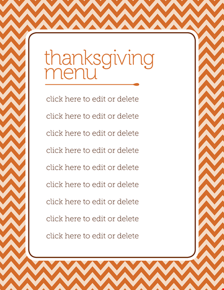 create the perfect thanksgiving menu with our template - click now! template