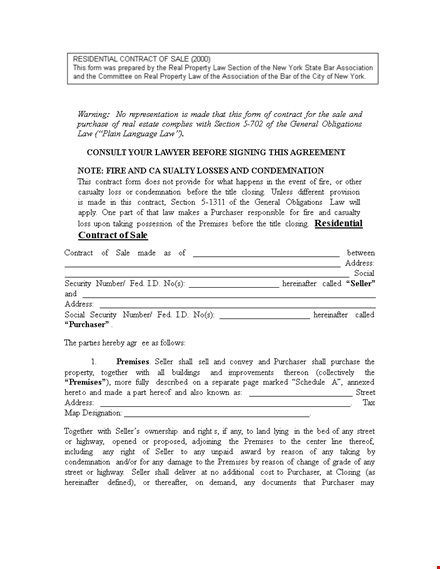 residential contract pdf template