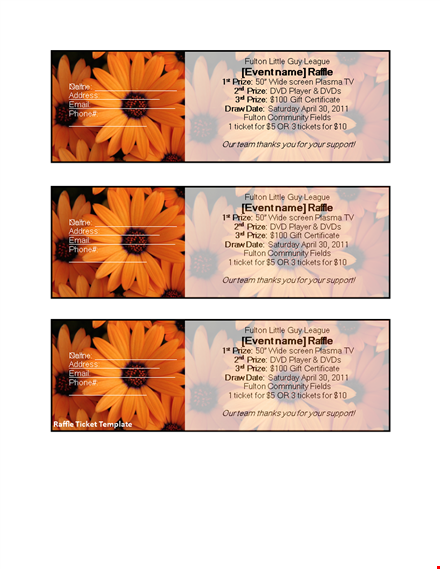 custom raffle ticket templates - create your own design template