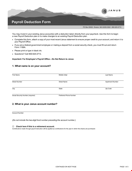 free payroll deduction form template template