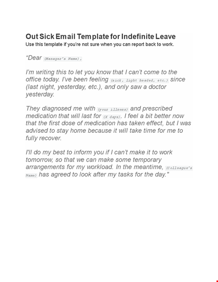 requesting sick leave | email template for yesterday's absence template
