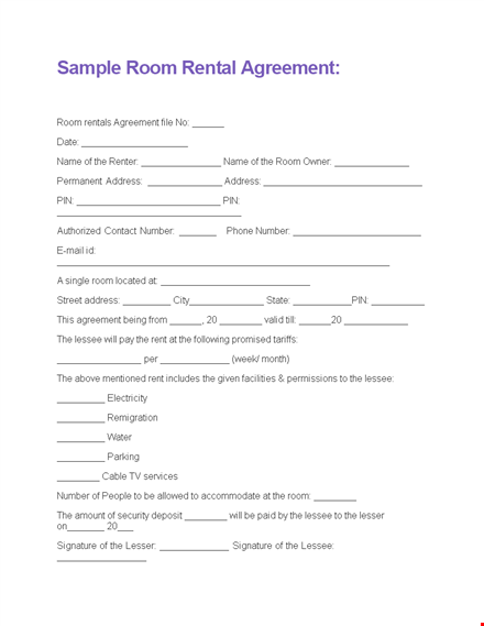 rental application template - easy application for lessee with address agreement template