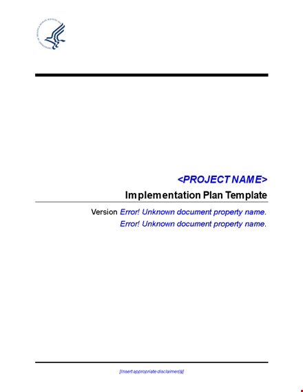 project implementation plan template word template