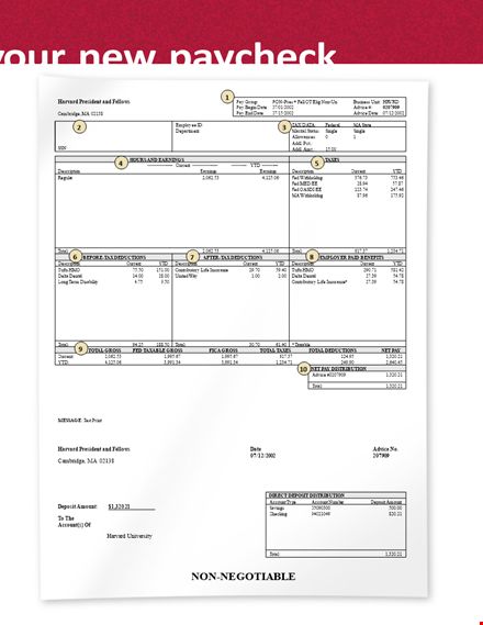 understanding your paycheck: harvard experts explain template