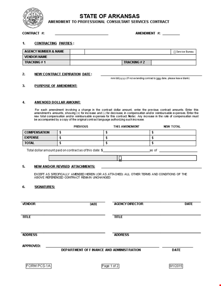 contract amendment & total funds - save money with our amendment services template