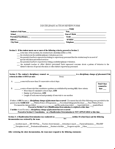 employee write up form - efficient placement for students, parents, and district sections template