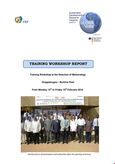 training workshop report template