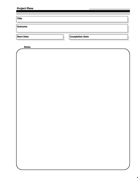 project planning template template