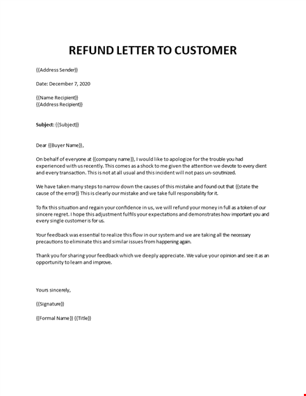 refund-letter-to-customer