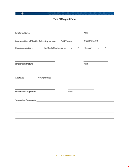 time off request form template - streamline your employee leave process template