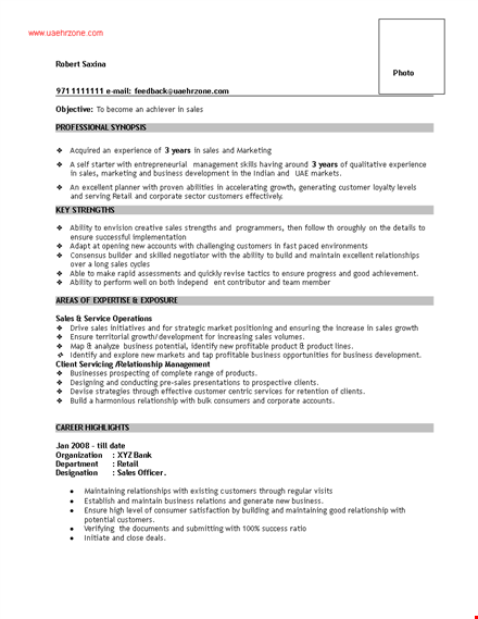 sales executive job resume: business, sales, products, customers template