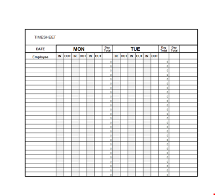 download timesheet template - streamline your work template