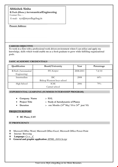 engineering fresher resume sample download template