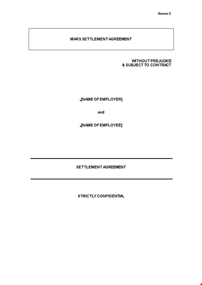 employment settlement agreement between employee and employer template