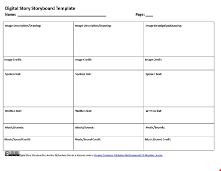 music, images, and credits - create engaging content with our story board templates template