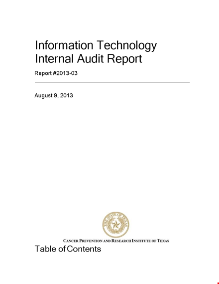 it audit template