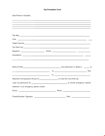 get your parent/guardian's permission with our permission slip template template