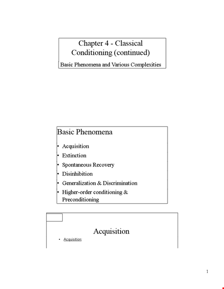 higher order conditioning example template