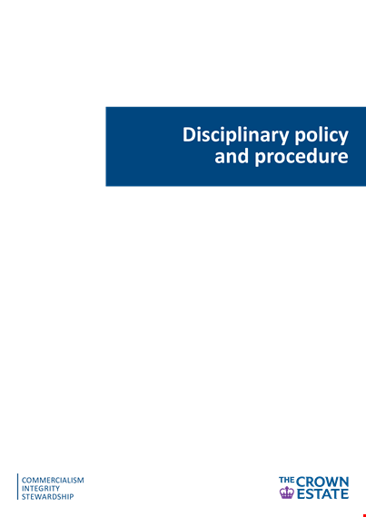 disciplinary policy and procedure template