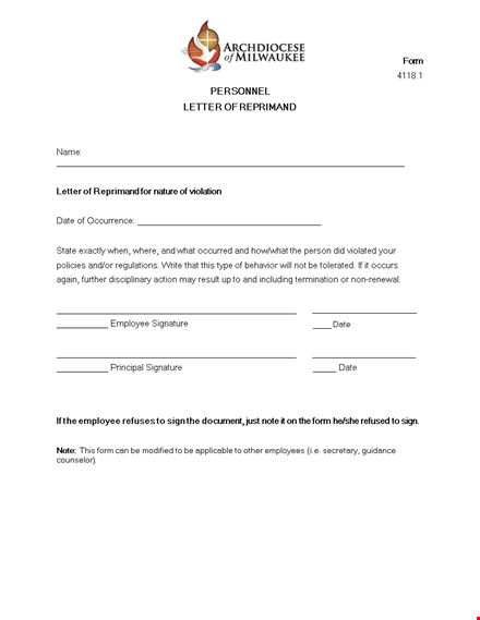 employee reprimand letter - effective letter of reprimand template