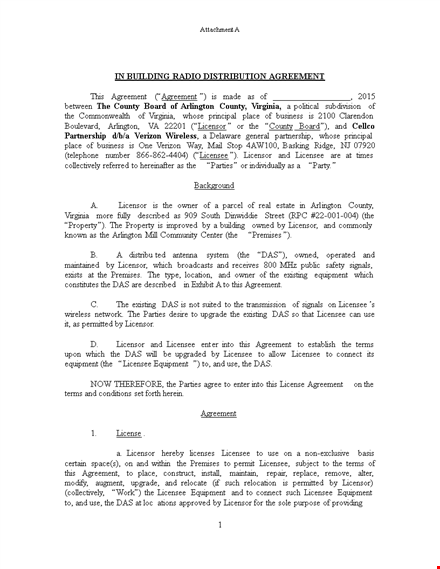 distribution agreement: equipment licensing for licensees and licensors template