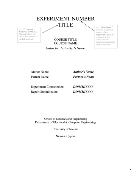 engineering lab report template template