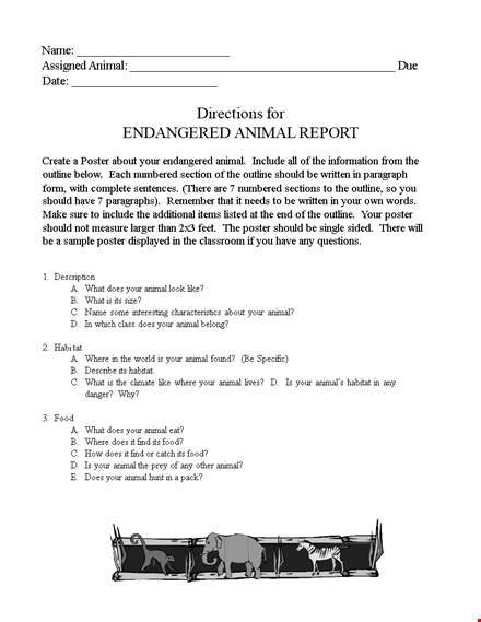 endangered report template