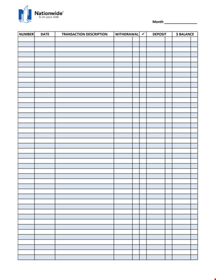 manage your finances with our checkbook register template - easy to use template
