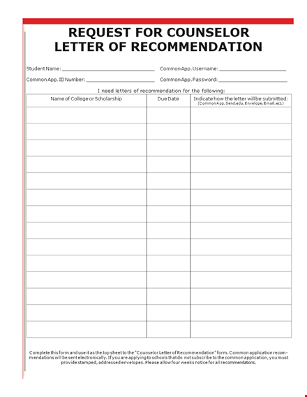 letter of recommendation tips for students template