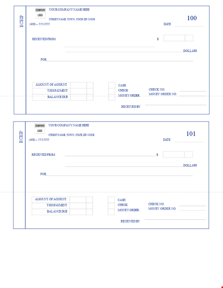 payment receipt template - create professional payment receipts | company template