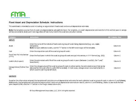 depreciation schedule template - manage assets, groups, and columns easily template