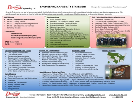 engineering capability statement template template