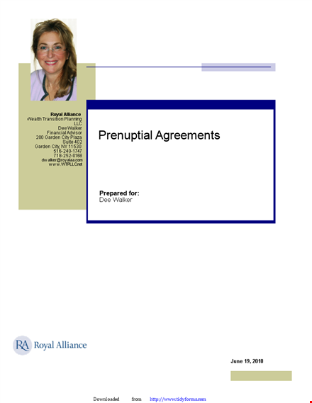 prenuptial agreement template - protect your assets & spouse template
