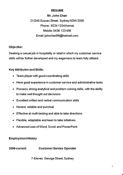 customer service resume template template