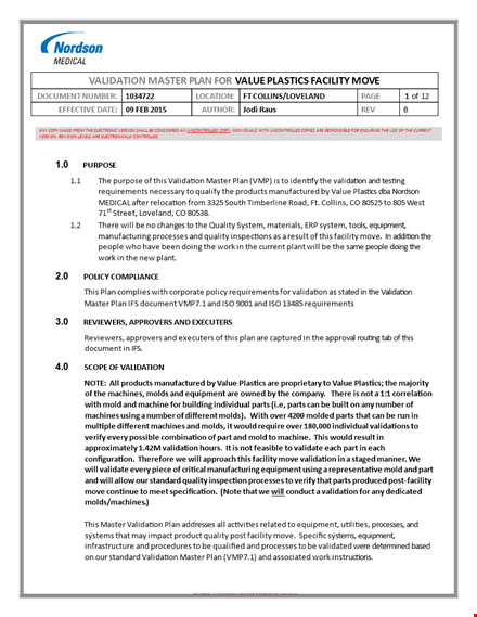 master plan template